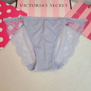 Victoria's Secret Shimmer Velvet & Lace String Bikini Panty Size XL
